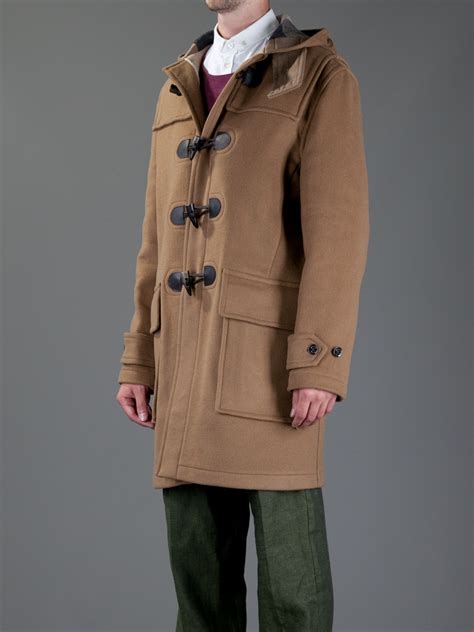 burberry black pea coat|burberry men's duffle coat.